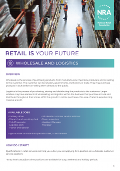 Retail Is Your Future - Wholesale & Logistics