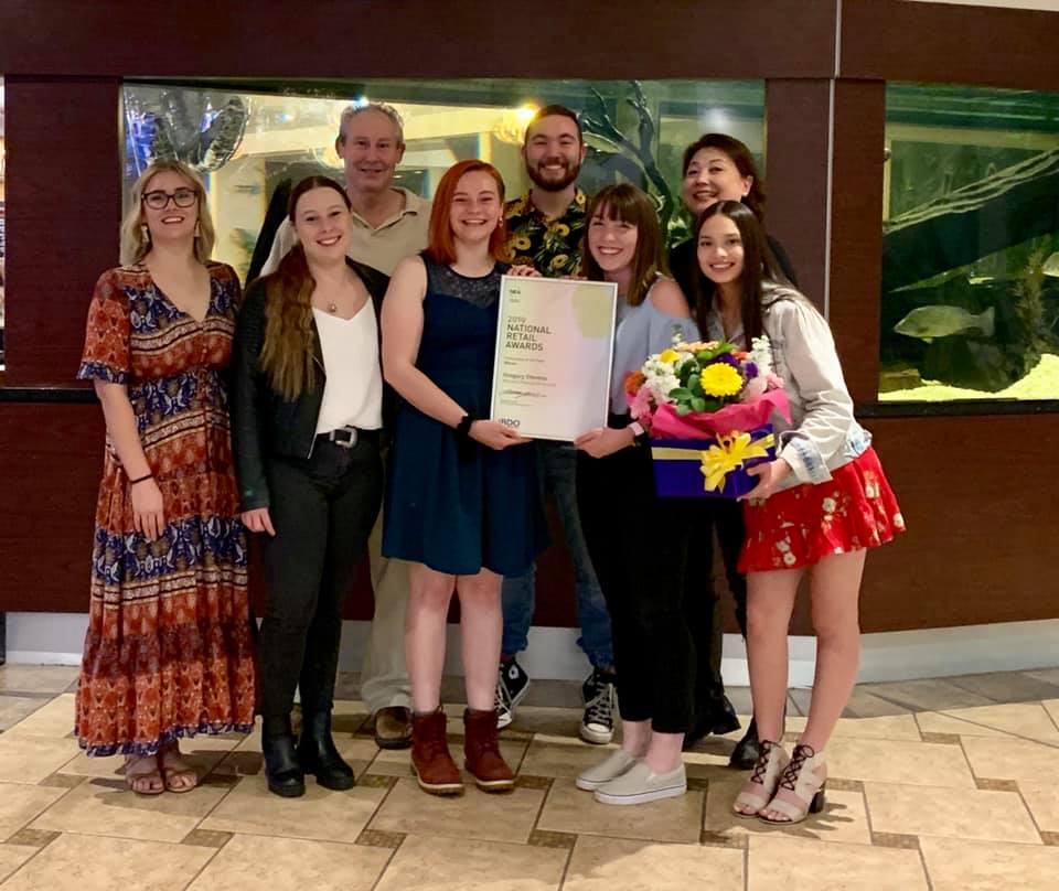 Michels Patisserie Toronto team poses with National Retail Award certificate