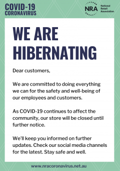 Covid-19 Campaign Poster - We Are Hibernating