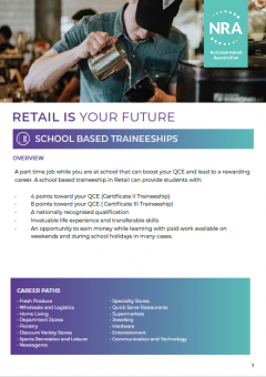 Retail Is Your Future - School Based Traineeships