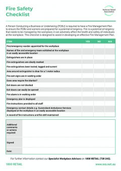 Fire Safety Checklist