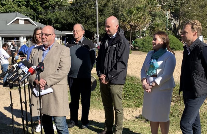 NRA Director of Policy David Stout announcing the NSW plastics strategy with Premier Gladys Berejiklian and Minister Matt Kean