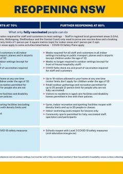 NSW Reopening Map
