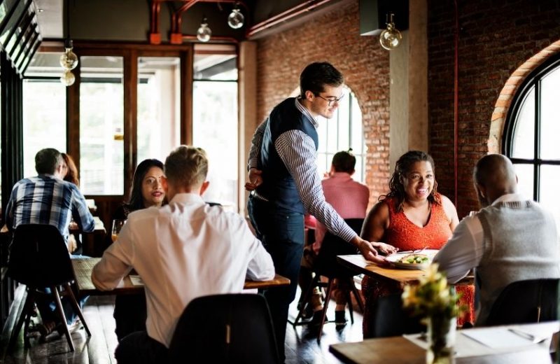 People Eating in Restaurant