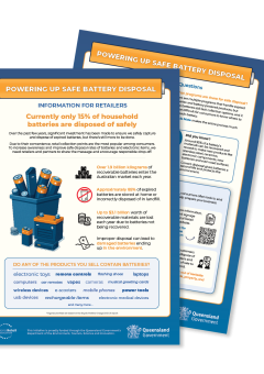 Battery retailer factsheet - Powering up safe battery disposal